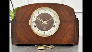 Vintage Art Deco Westminster Chime Mantel Clock Item 3004 - Adelaide Clocks