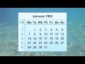 January 1963 Calendar