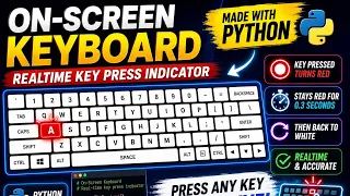 Python On-Screen Keyboard Real-Time Key Press Indicator Using Tkinter