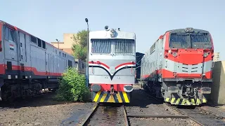 رحله مع سائق القطار في صعيد مصر من محطه ملوي الي المنيا 