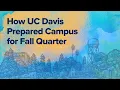 How UC Davis Prepared Campus for Fall Quarter