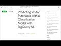 Predicting Visitor Purchases with a Classification Model with BigQuery ML