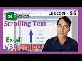 Create Scrolling text in Excel Excel VBA lesson - 86 Running Text in user form vertically