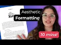 Easy Aesthetic Formatting for Your Novel in Google Docs