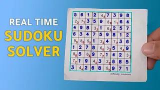 Real Time Sudoku Solver using Python and OpenCV