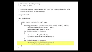 Intermediate Java Programming - Inheritance and Polymorphism Part 3
