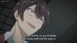 Masachika intimidates Yuki ahead of the council speech Roshidere Ep 12 Season Finale