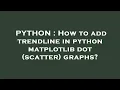 PYTHON How to add trendline in python matplotlib dot scatter graphs