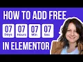Countdown Timer For Elementor Free I How to Add Countdown timer Tutorial Elementor Free No plugin