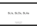 Lagu L7: SLI's SLO's en SLA's