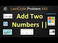 Add Two Numbers II add two numbers ii leetcode 445 linked list