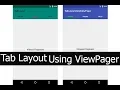 Tab Layout Using View Pager and Fragments Android part 1