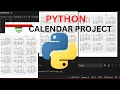 How to create GUI calendar using python GUI