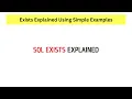 SQL Exists Operator Explained Using Simple Examples