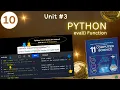 Lecture Unit Python eval function and input function NBF CS 11 ICS1 FBISE