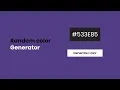 Random color Generator using HTML CSS JAVASCRIPT