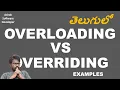 Java Interview JAVA Overloading VS Overriding in JAVA Explained in Telugu