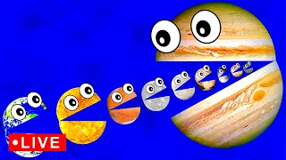 Planet Comparison for kids 🔴🌙🪐🌎 | Planet video | How Many Moons Does Each Planet Have | Top 10 Moons
