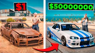 CONSERTANDO CARROS de $1 a $50.000.000 no GTA 5!
