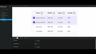 React component library with responsive table
