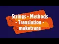 PYTHON - Strings