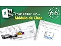 Modulo de Clase VBA Excel 2013