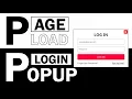 Automatic Show Login Popup After Page Load HTML CSS jQuery