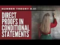 Number Theory 0 31 - Direct Proof in Conditional Statements