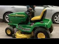How to remove install a John Deere Mower Deck LT model 42in LT180 Lawn Tractor