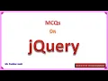 jQuery MCQ Part 2 Rapid Test Programming Joshi P D