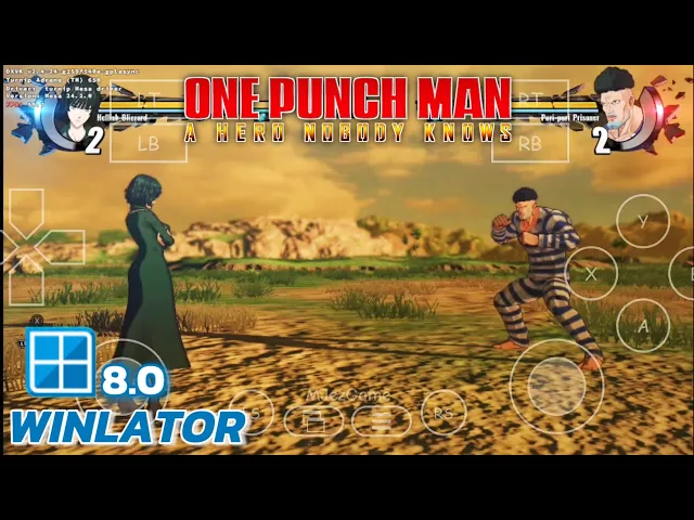 Winlator v8 (Afei) - Gameplay One Punch Man: A Hero Nobody Knows (Windows) On Android