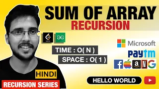 Sum of Array Recursive Solution Dynamic Programming Playlist