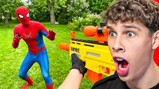 Reaccioné a una BATALLA de NERF en la VIDA REAL