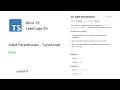 Valid Parentheses in TypeScript