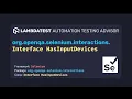 org openqa selenium interactions Interface HasInputDevices with example