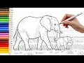 Elephant Coloring Page Coloring Book Animals