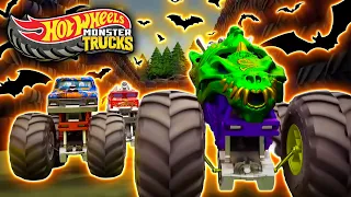 Entre no Labirinto Assombrado de Pneus... Se Tiver Coragem! 👻 | Hot Wheels Monster Trucks