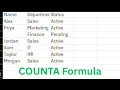 How to use the COUNTA Formula in Excel Beginner Tutorial