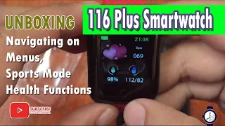 116 plus smartwatch unboxing checking it menus sports mode