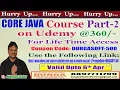 CORE JAVA Course Part - 2 on Udemy 360 -
