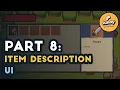 Item Description UI - Inventory System in Unity P8