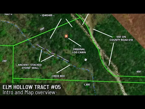 Map Overview - Old Ozarks Homestead on 7 Acres on the Lake [ Owner Financed Land for Sale ] - EH05