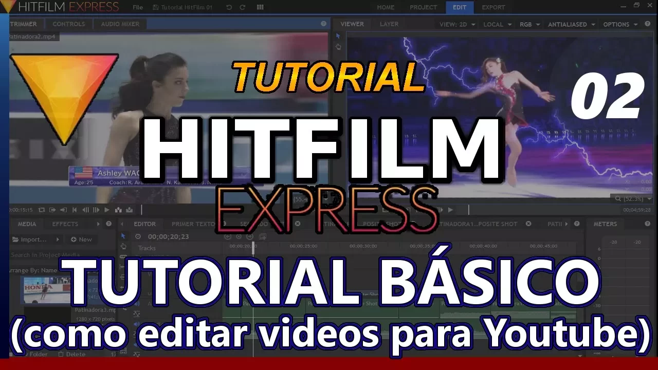 HITFILM EXPRESS: Cómo editar videos GRATIS para YouTube Tutorial 02 español, principiantes