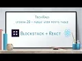 Lesson 20 - Blockstack React