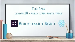 Lesson 20 - Blockstack React