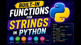 Strings - Builtin functions in Python slicing concatenation len max min comparison