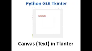 Canvas Draw a Text in tkinter Python Tkinter GUI Tutorial Part 36