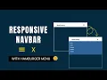 Responsive Navbar Using HTML CSS JavaScript Hamburger Menu HTML CSS JavaScript Tutorial