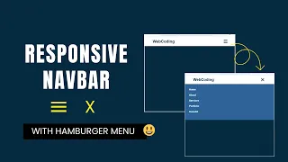 Responsive Navbar Using HTML CSS JavaScript Hamburger Menu HTML CSS JavaScript Tutorial