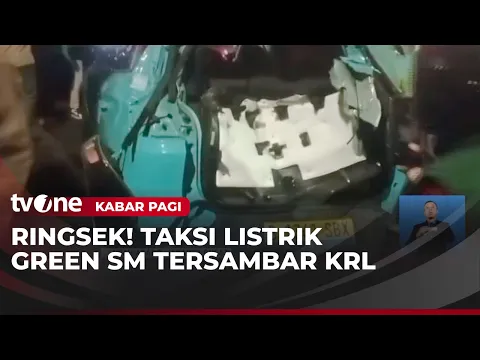 Taksi Green SM Tersambar Kereta, Penumpang Alami Trauma Berat